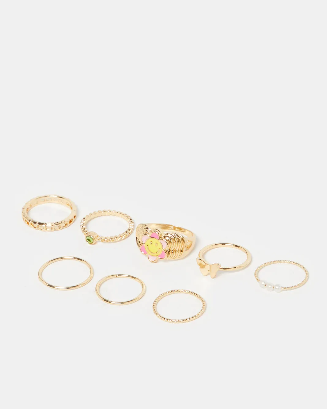 Women Gold Embellished Ring Set (8 Piece) sold by Redtag product image thumbnail 2