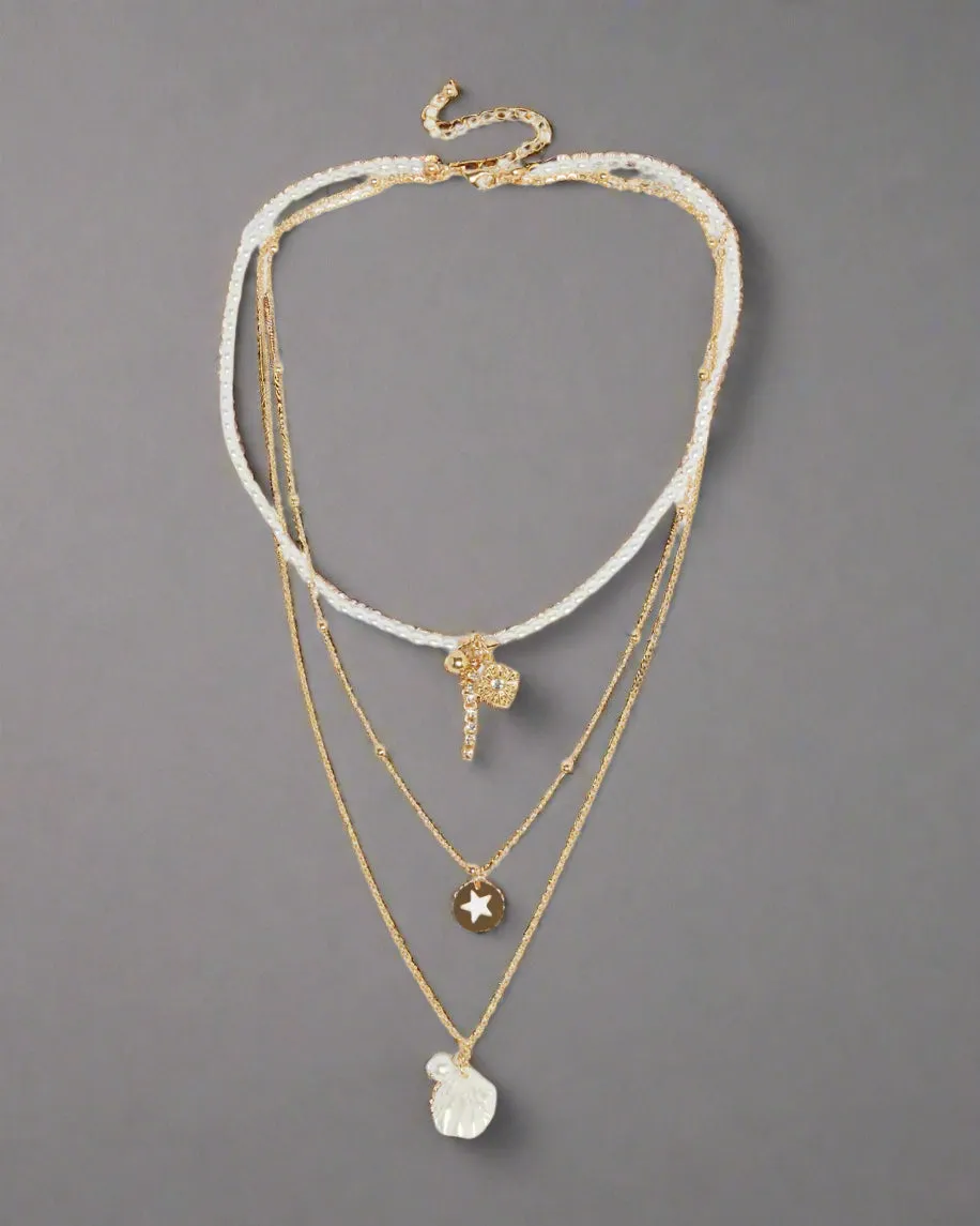 Women Gold Embellished Necklace sold by Redtag