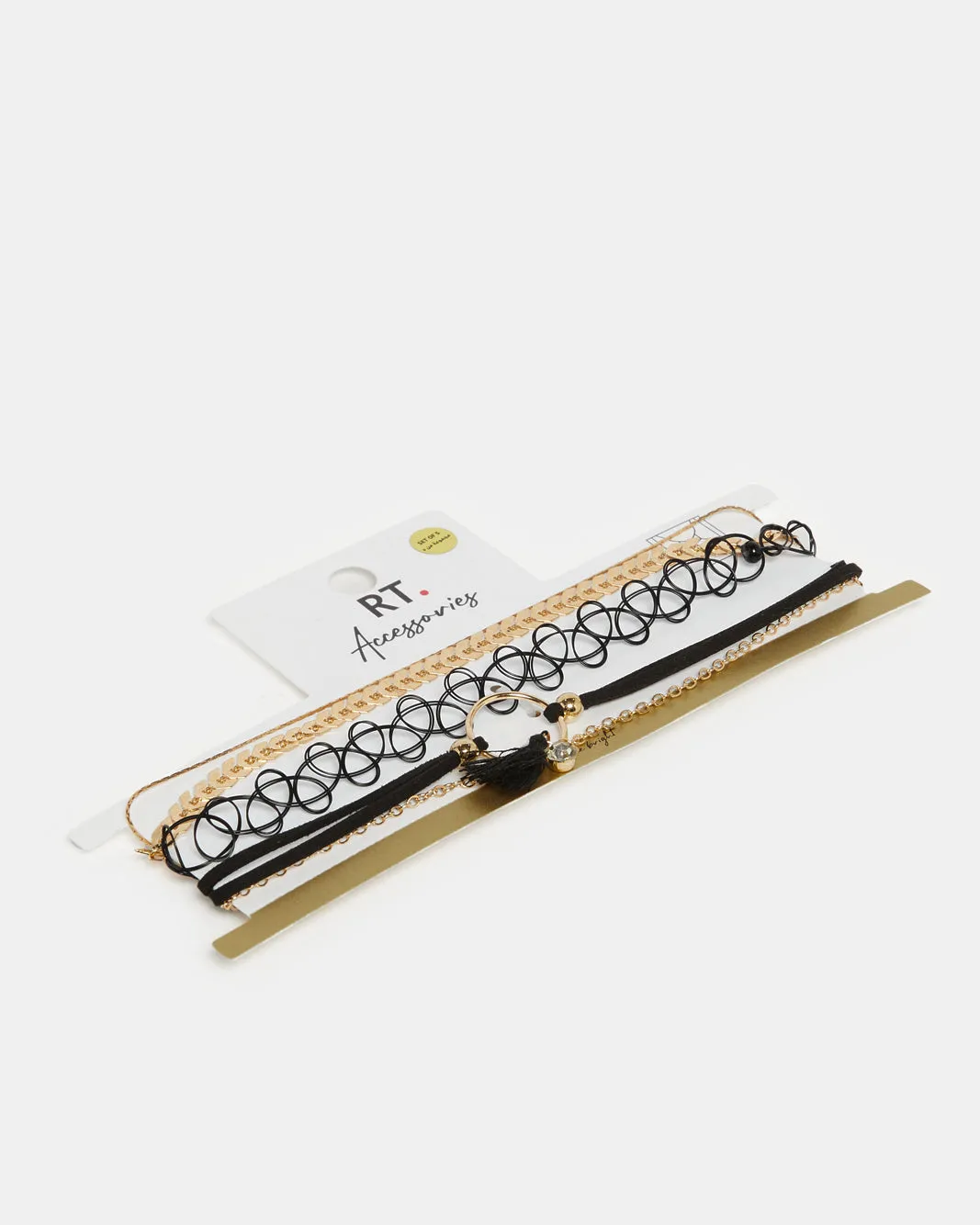 Women Gold Embellished Choker Set (Pack of 5) sold by Redtag product image thumbnail 2