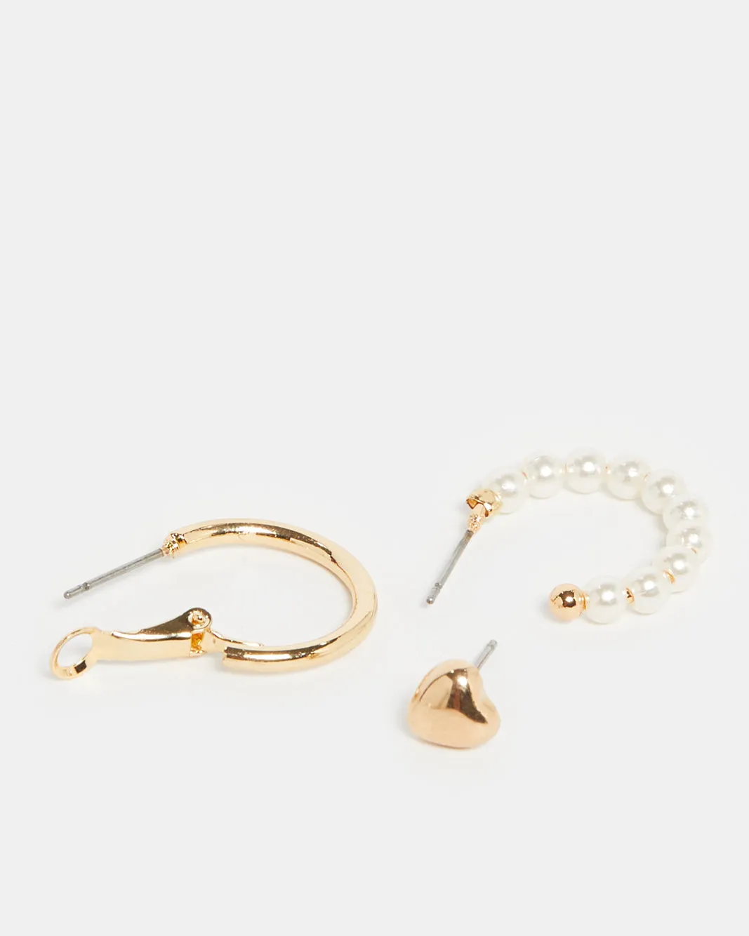 Women Gold Embellished Studs (Pack of 3) sold by Redtag product image thumbnail 2