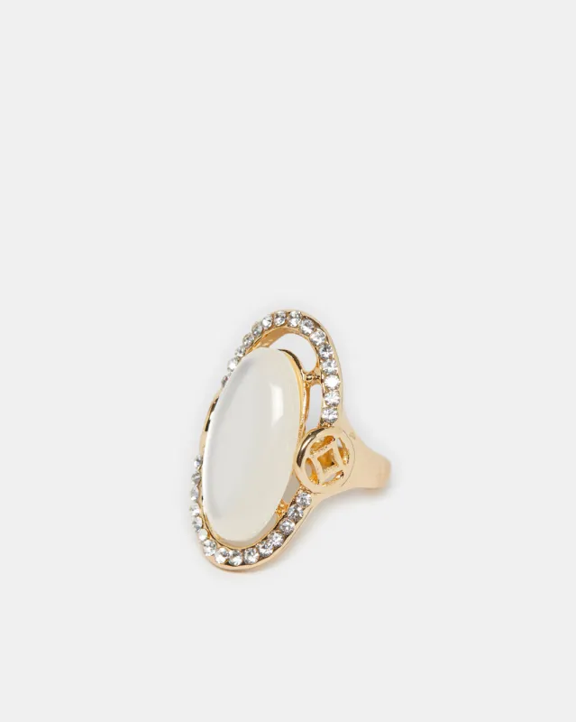 Women Gold Embellished Ring sold by Redtag