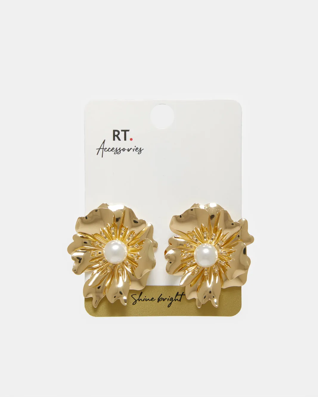 Women Gold Embellished Earrings sold by Redtag