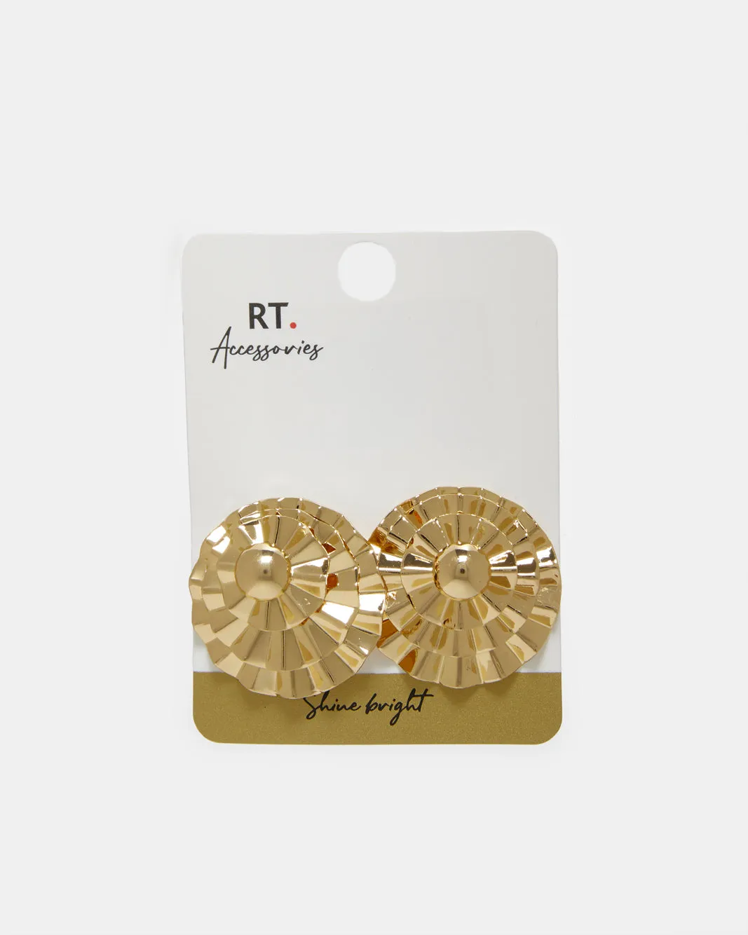 Women Gold Embellished Earrings sold by Redtag
