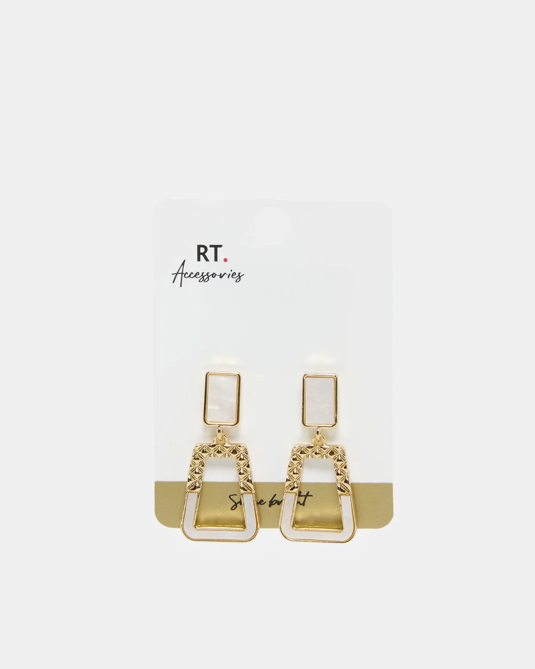 Women Gold Embellished Earrings sold by Redtag