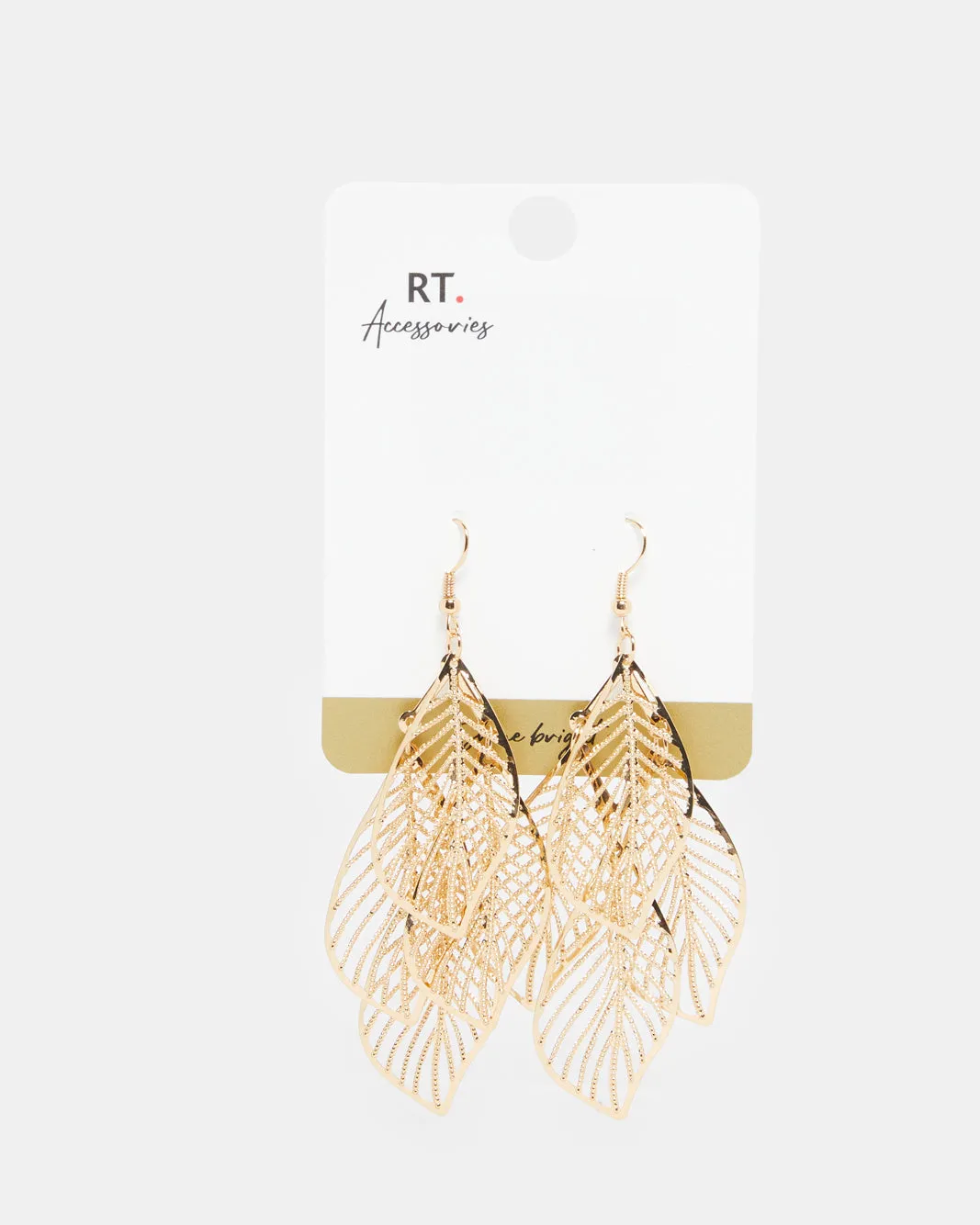 Women Gold Embellished Earrings sold by Redtag