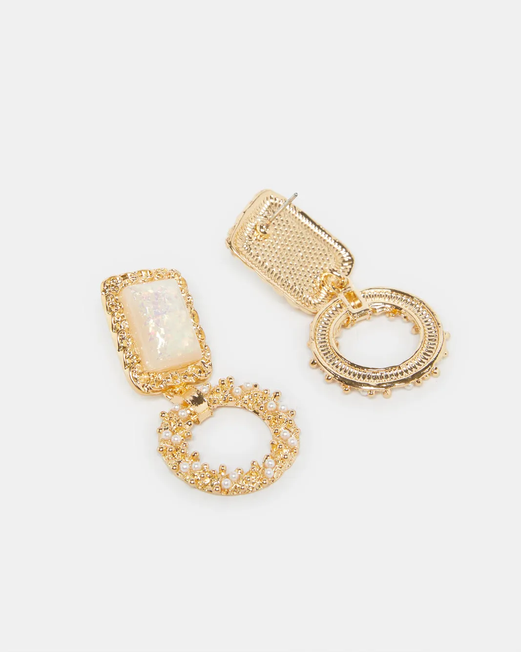 Women Gold Embellished Earrings sold by Redtag product image thumbnail 3