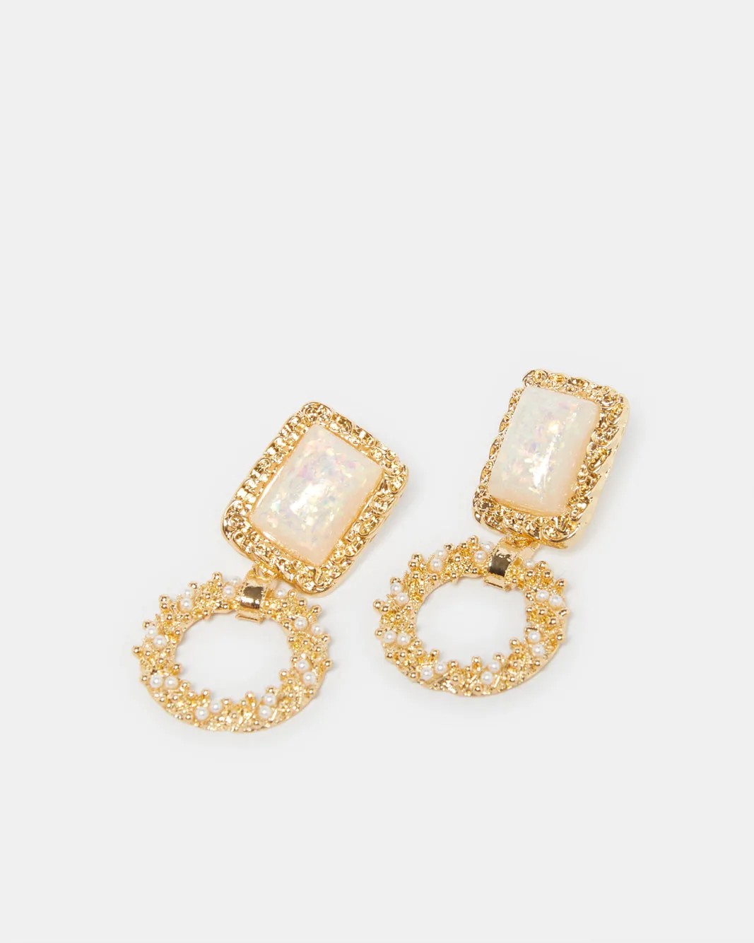 Women Gold Embellished Earrings sold by Redtag product image thumbnail 2