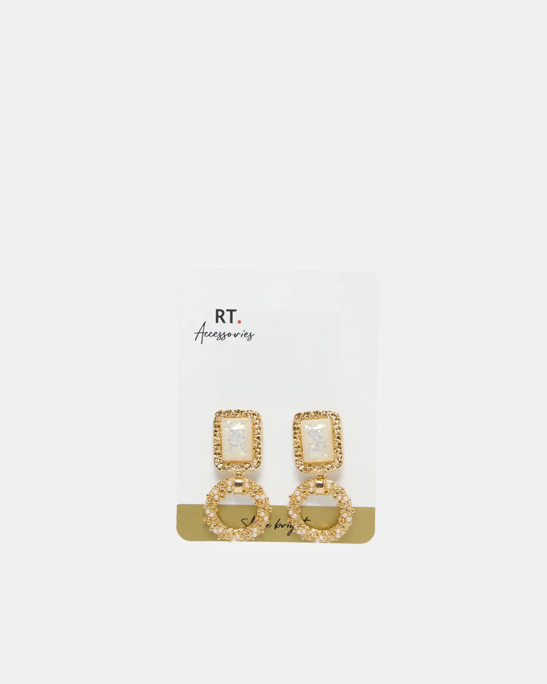 Women Gold Embellished Earrings sold by Redtag