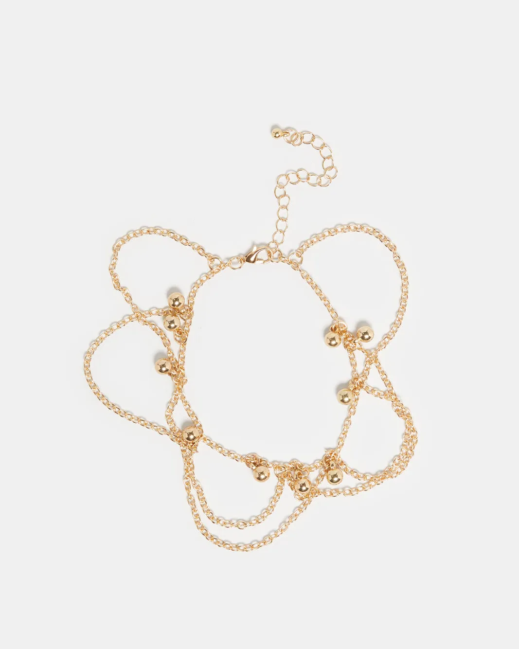 Women Gold Embellished Anklet sold by Redtag