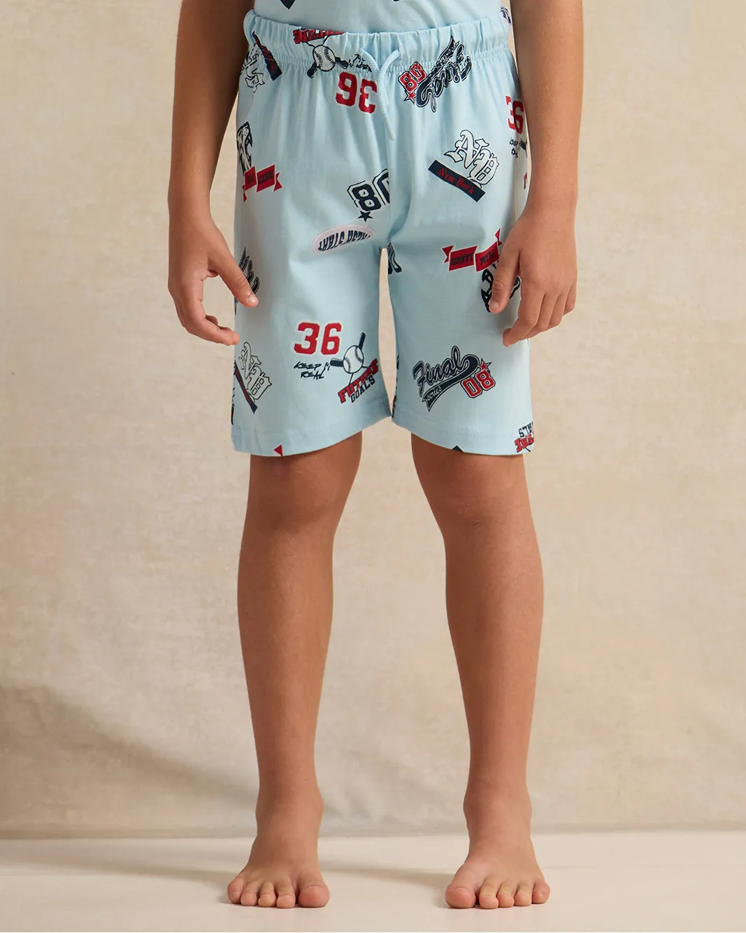 Boys Blue All-Over Print Pyjama Set (2 Piece) sold by Redtag product image thumbnail 3