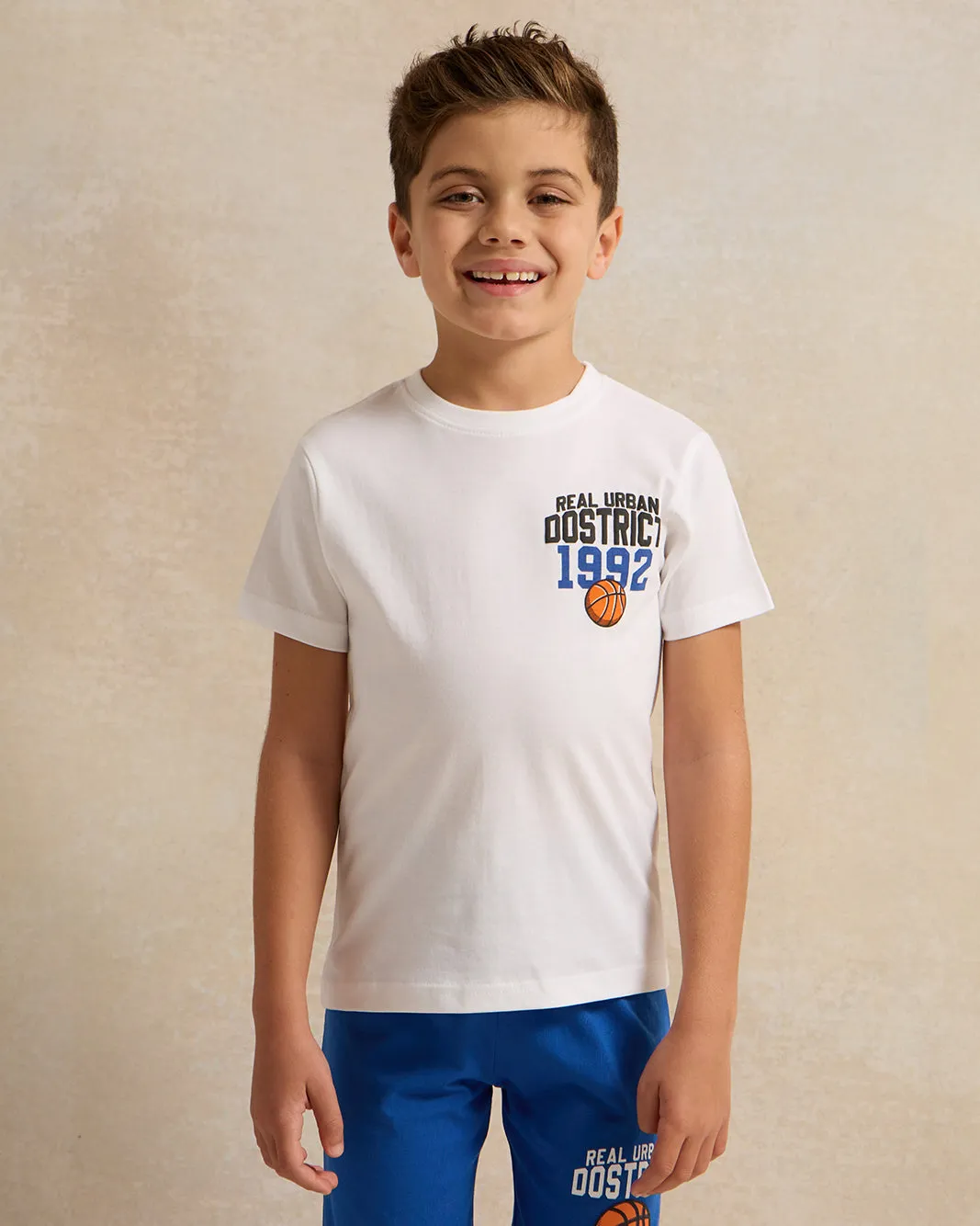 Boys White All-Over Print Pyjama Set (2 Piece) sold by Redtag product image thumbnail 2