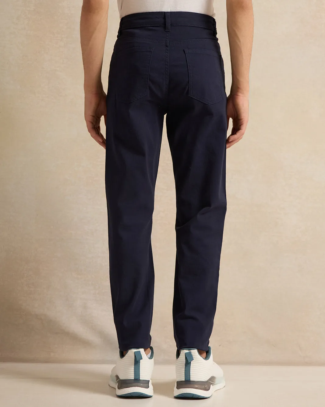 Senior Boys Navy 5 Pocket Plain Trouser sold by Redtag product image thumbnail 3