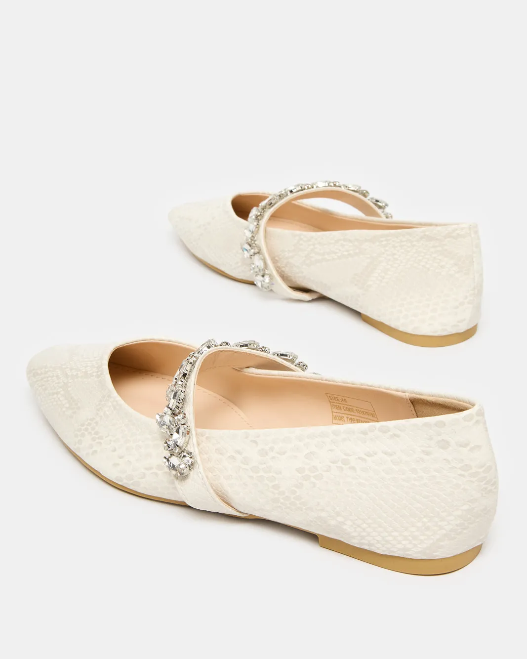 Women Beige Ballerina With Stone Strap Trim sold by Redtag product image thumbnail 4