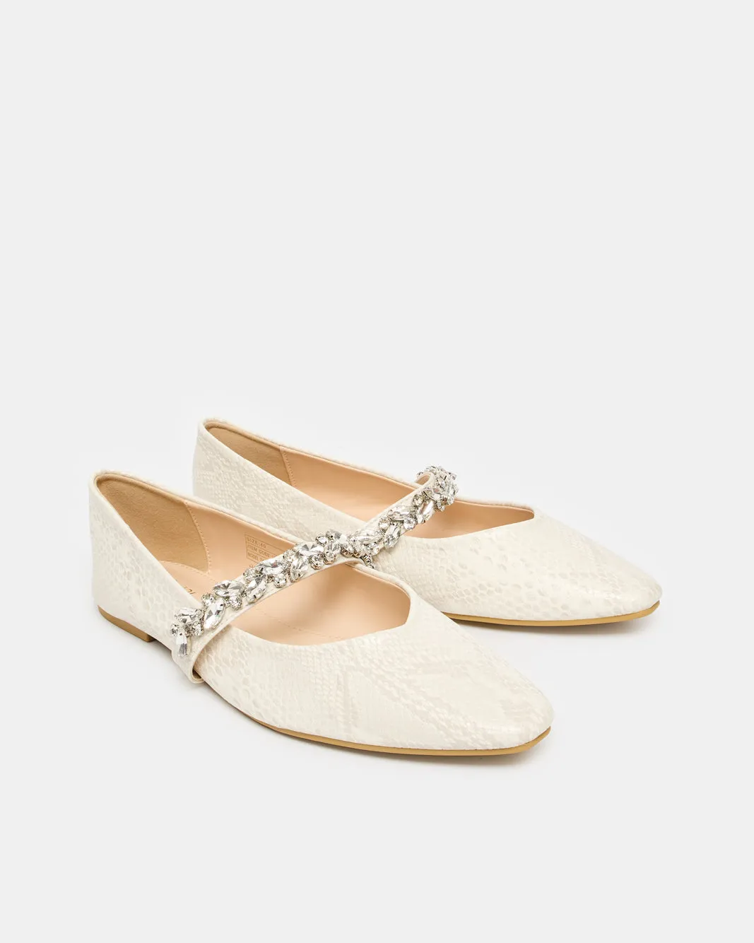 Women Beige Ballerina With Stone Strap Trim sold by Redtag product image thumbnail 2