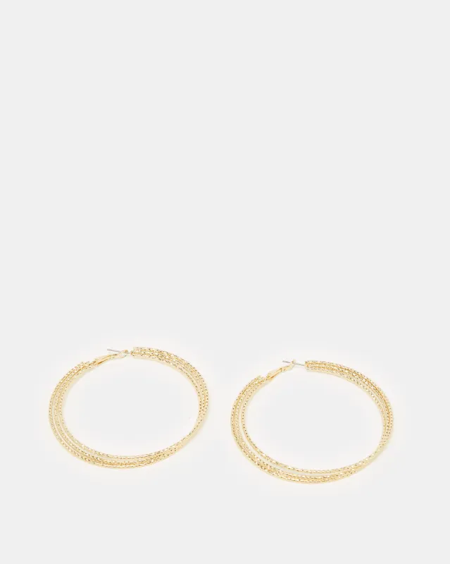 Women Gold Embellished Earring sold by Redtag