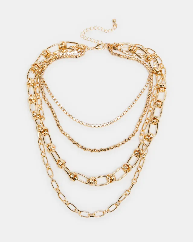 Women Gold Layered Necklace sold by Redtag