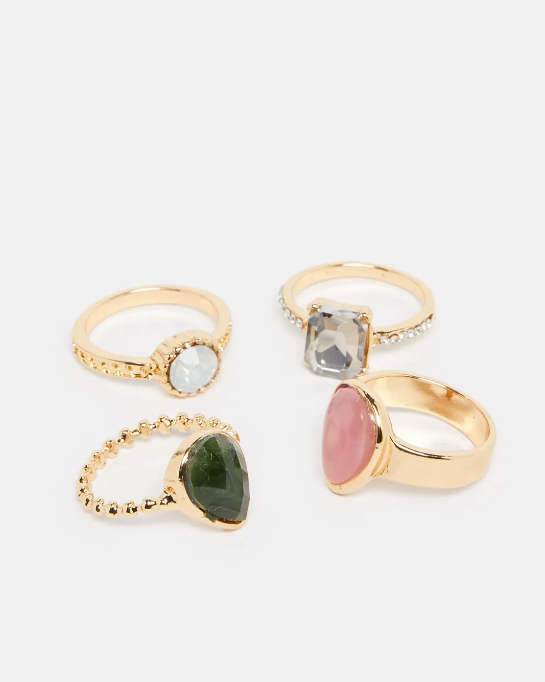 Women Gold Embellished Ring Set (4 Piece) sold by Redtag product image thumbnail 3