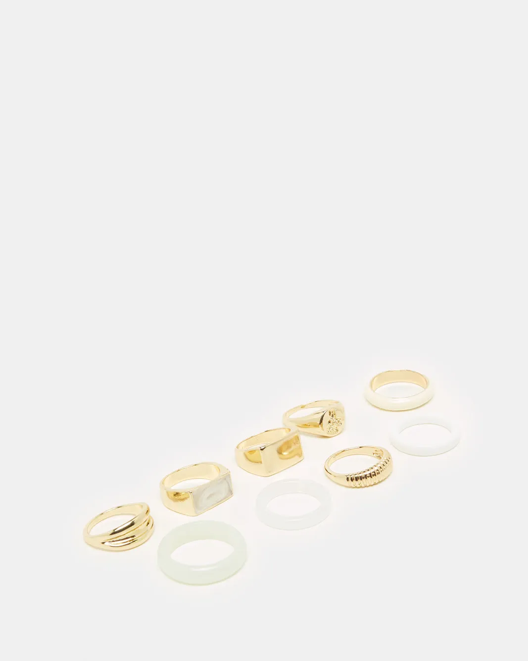 Women Gold Embellished Ring Set (9 Piece) sold by Redtag product image thumbnail 2
