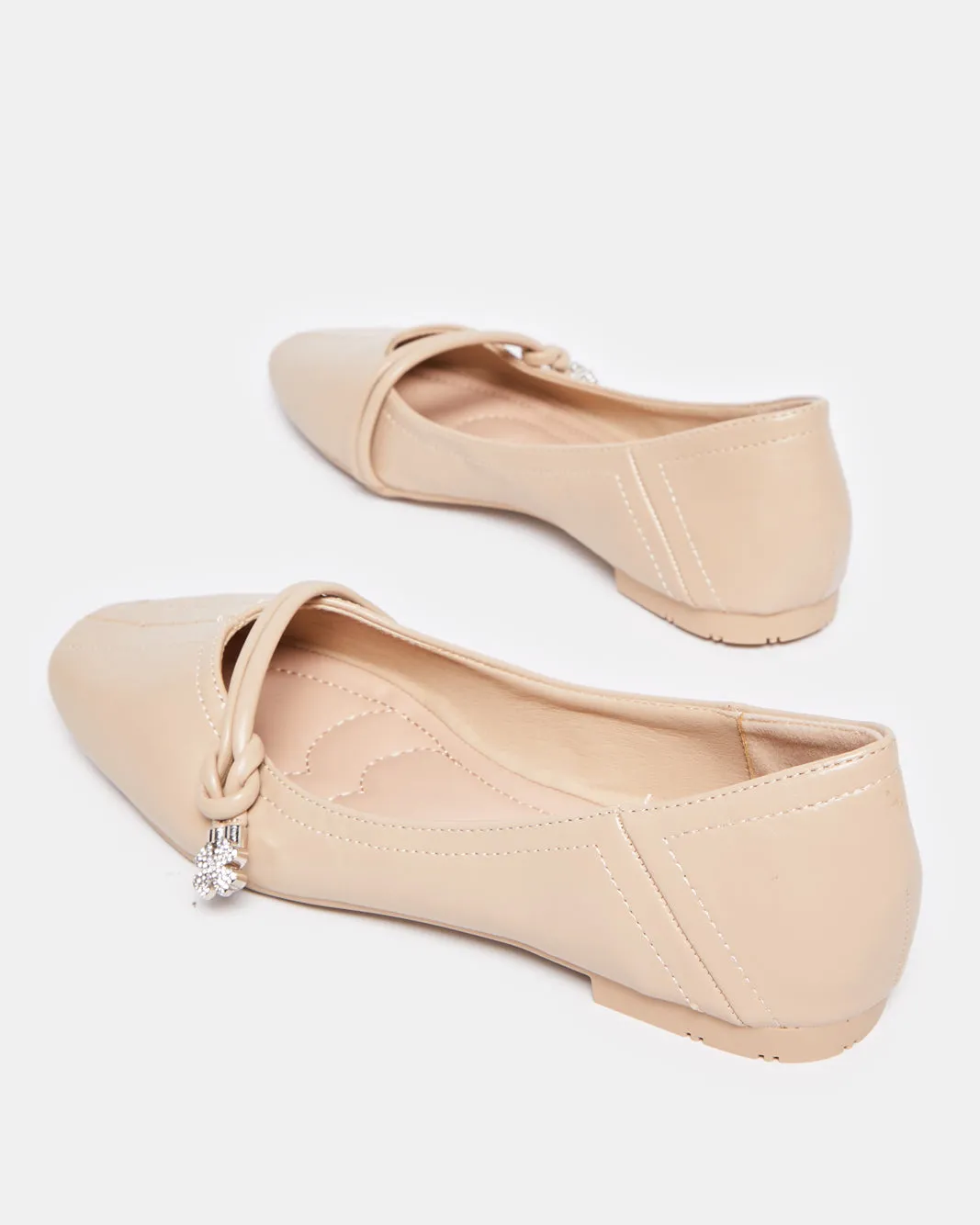 Women Beige Embellished Ballerina sold by Redtag product image thumbnail 4
