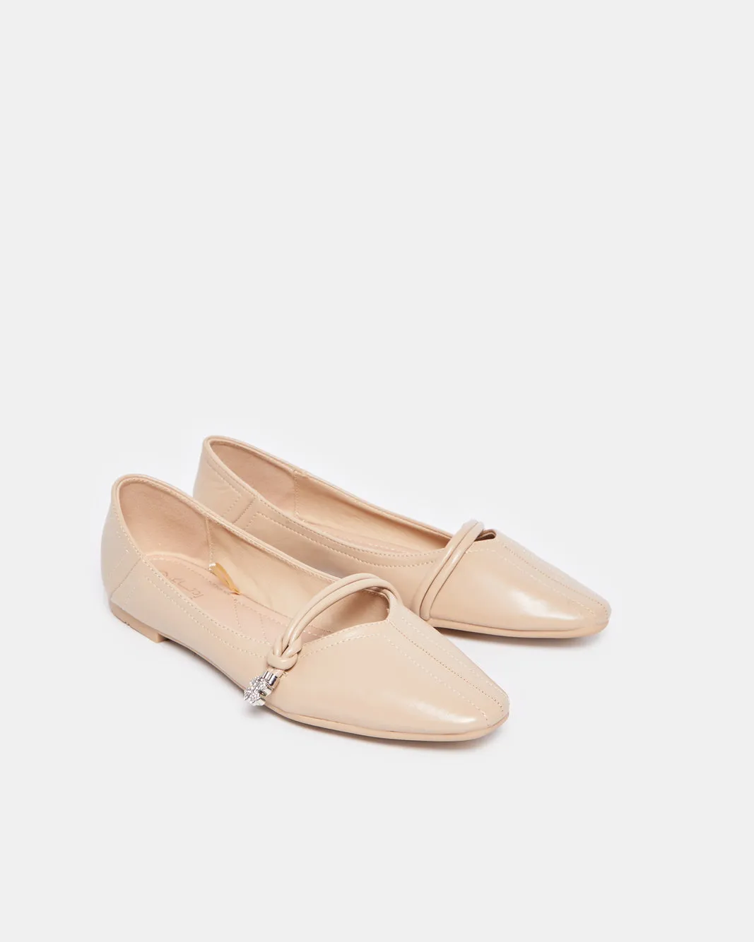 Women Beige Embellished Ballerina sold by Redtag product image thumbnail 2