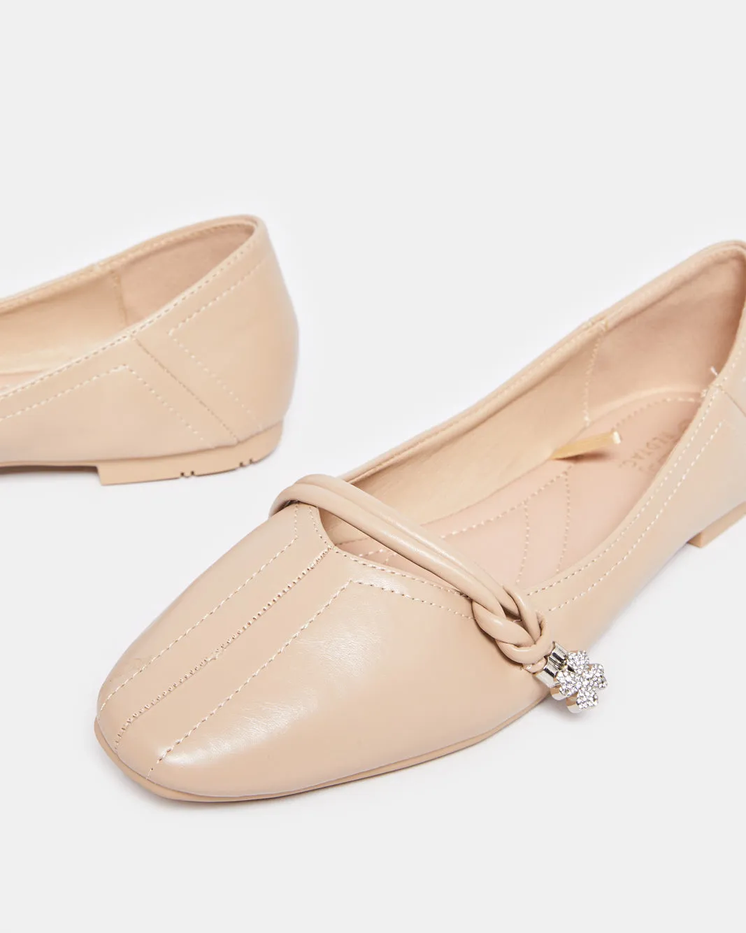Women Beige Embellished Ballerina sold by Redtag product image thumbnail 3