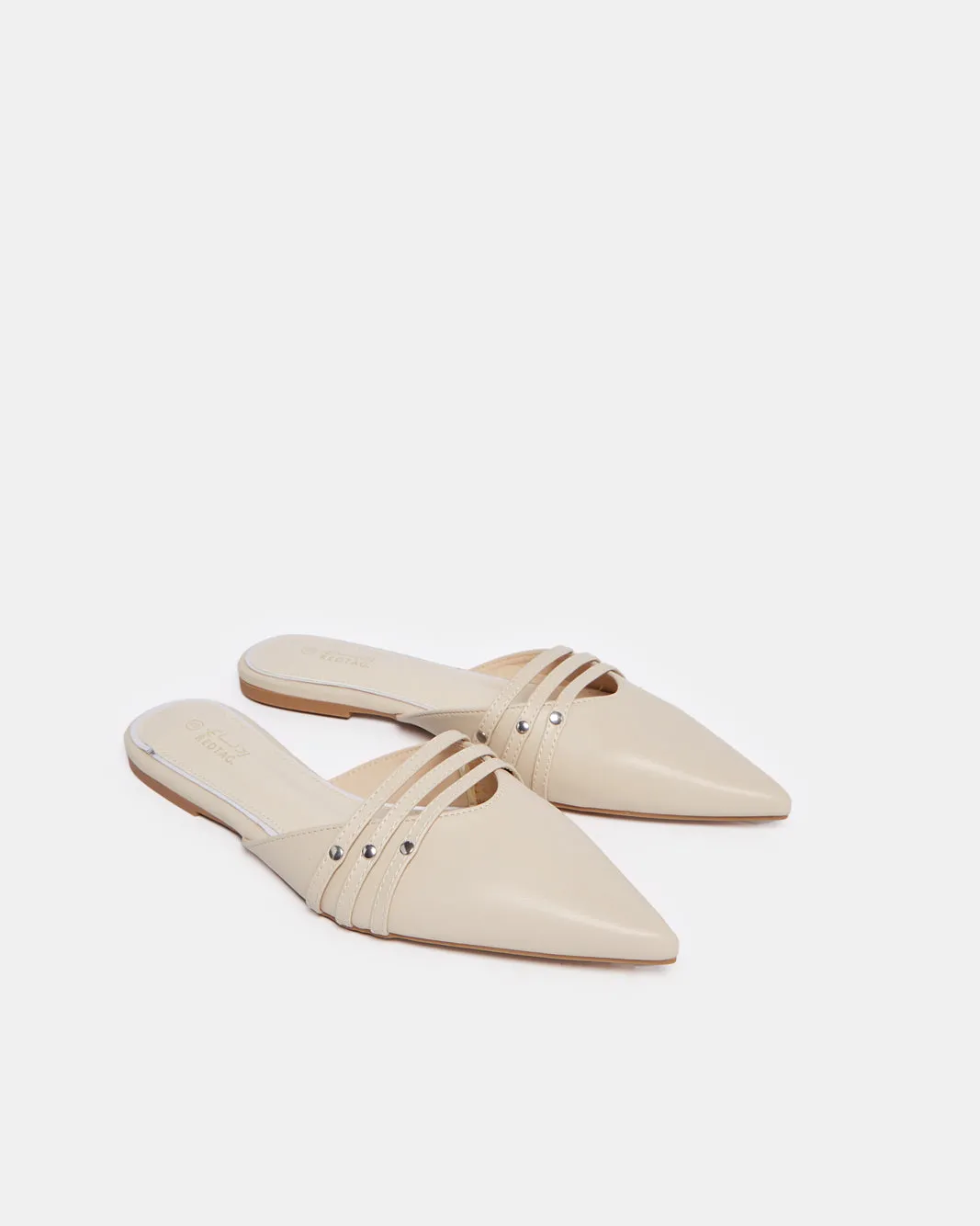 Women Beige Embellished Trim Mule sold by Redtag product image thumbnail 2