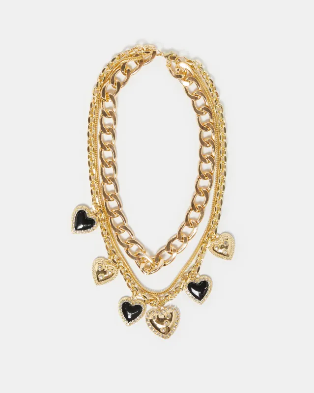 Women Gold Embellished Necklace sold by Redtag