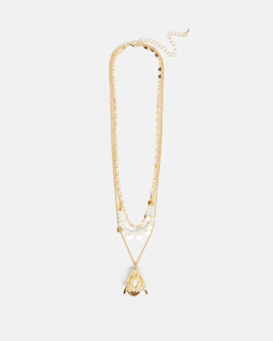 Women Gold Embellished Necklace sold by Redtag