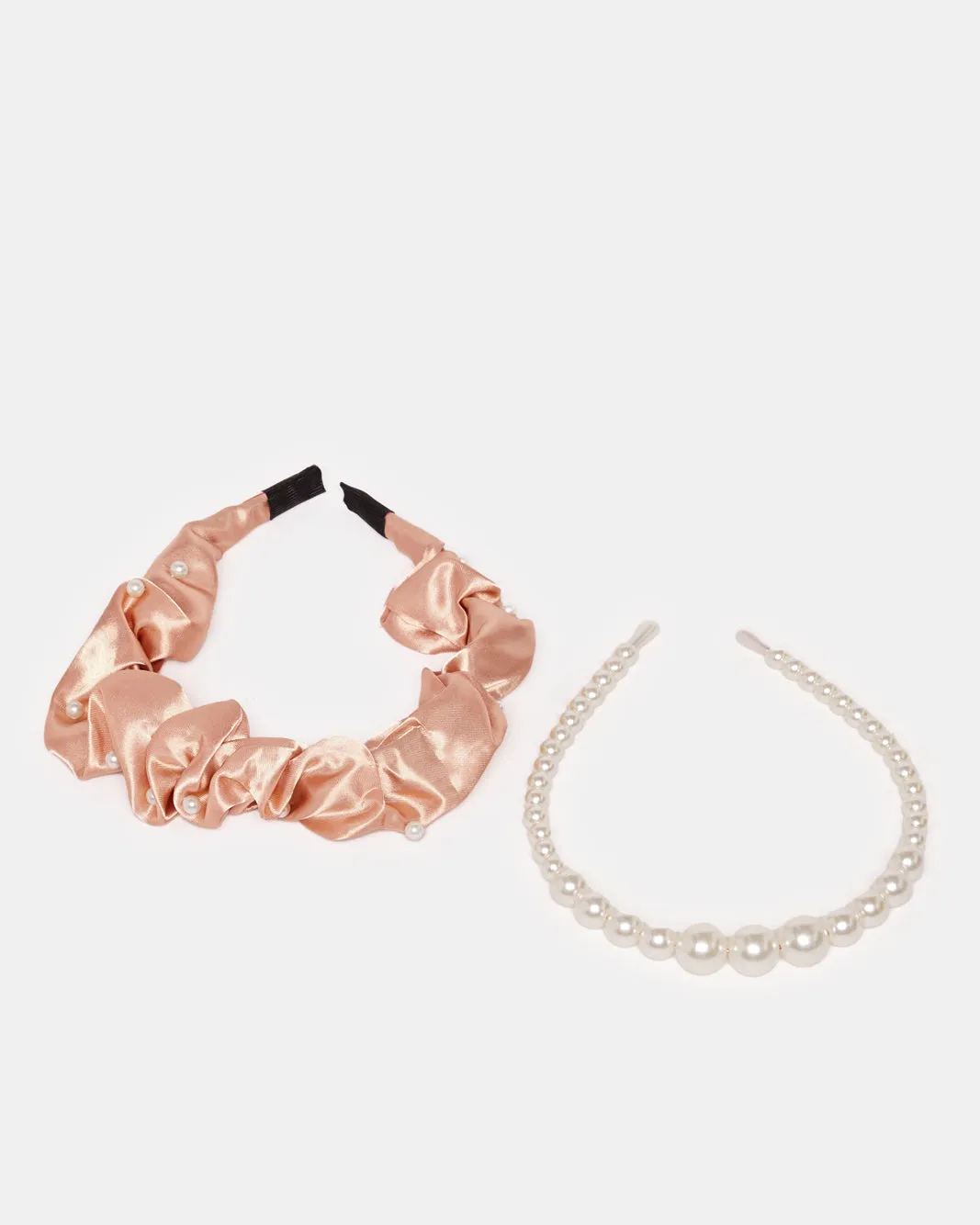 Women Orange And White Embellished Headband (Pack of 2) sold by Redtag