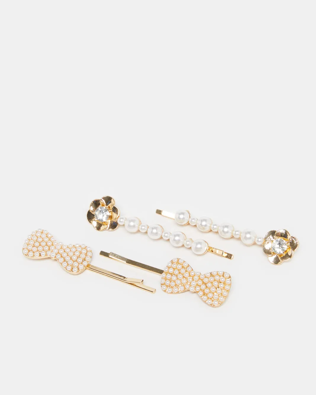 Women Gold Embellished Hair Clip Set (4 Piece) sold by Redtag product image thumbnail 2