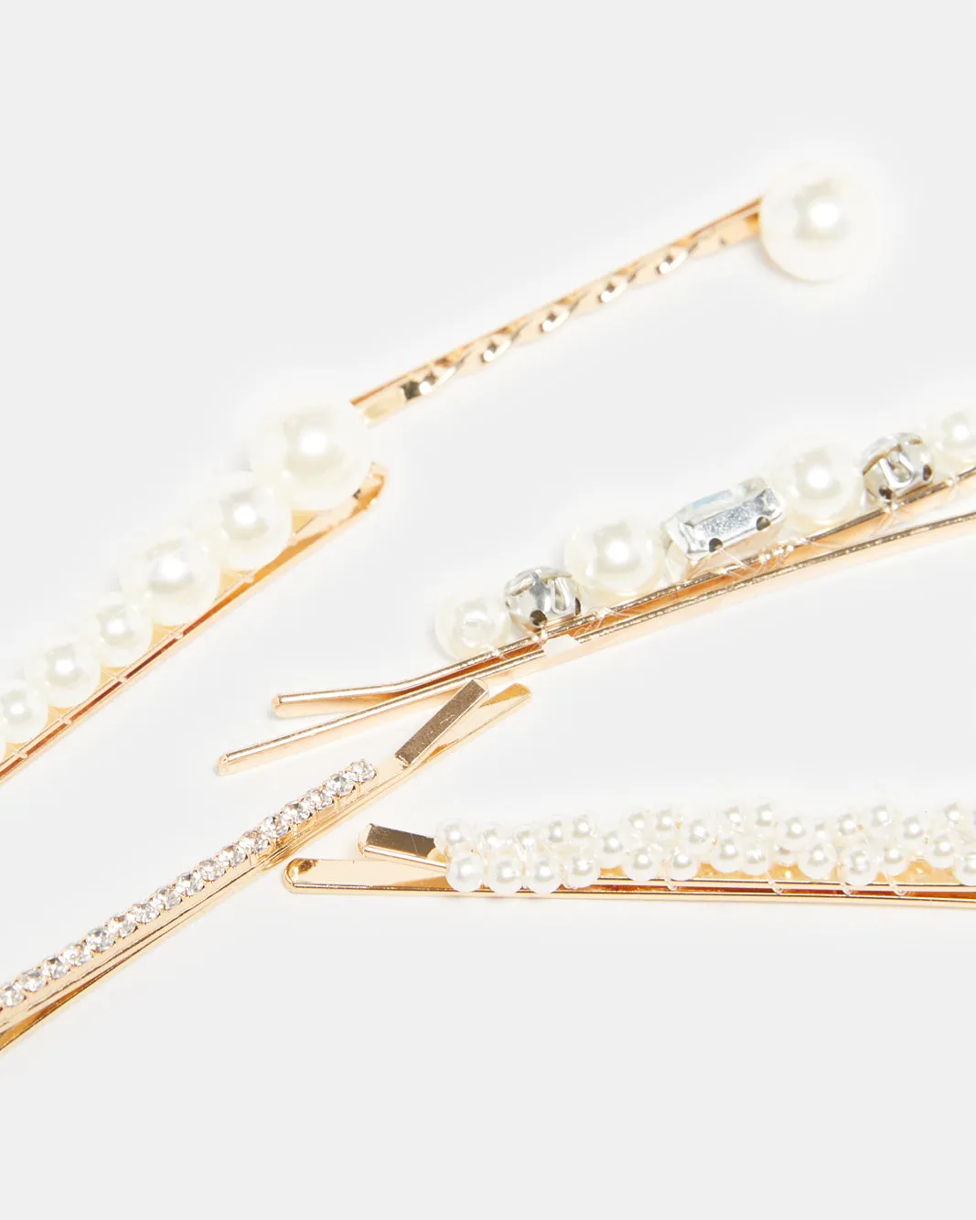 Women Gold Embellished Hair Clip Set (5 Piece) sold by Redtag product image thumbnail 3