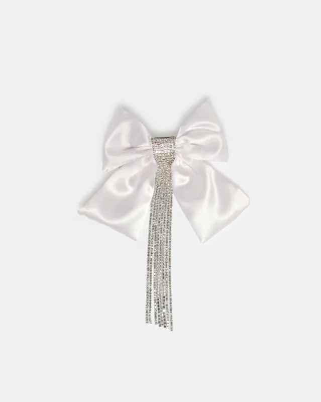 Women White Embellished Hair Clip sold by Redtag