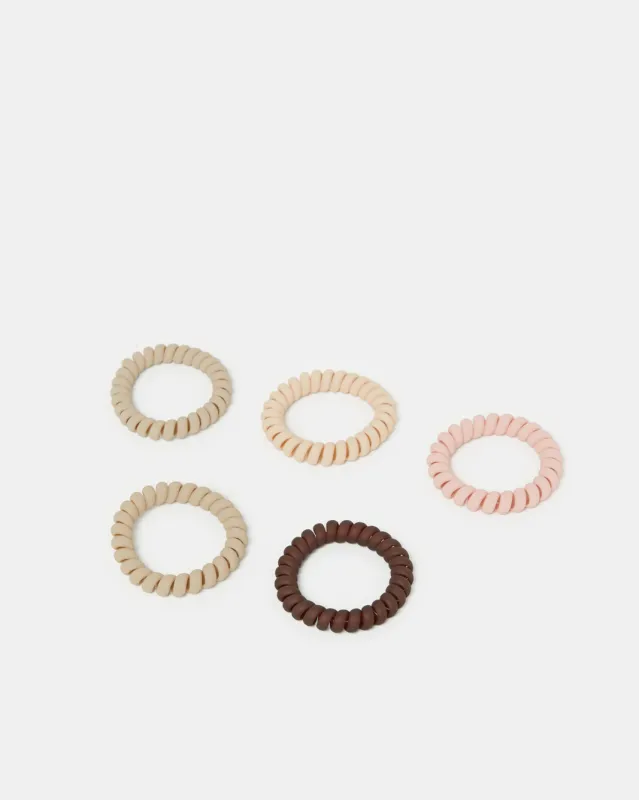 Women Assorted Plain Elastic Hair Band Set (5 Piece) sold by Redtag