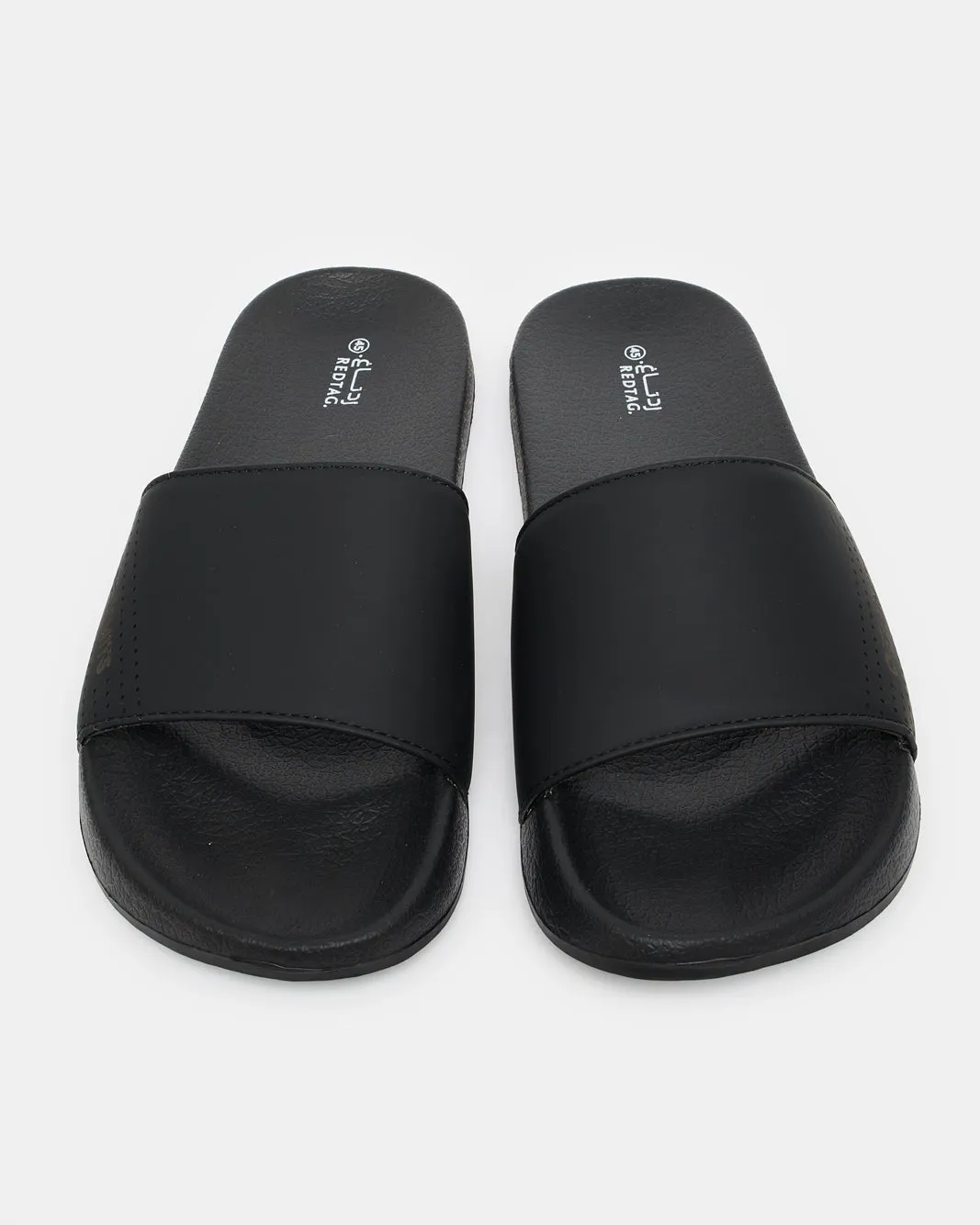 Men Black Plain Slide sold by Redtag product image thumbnail 2
