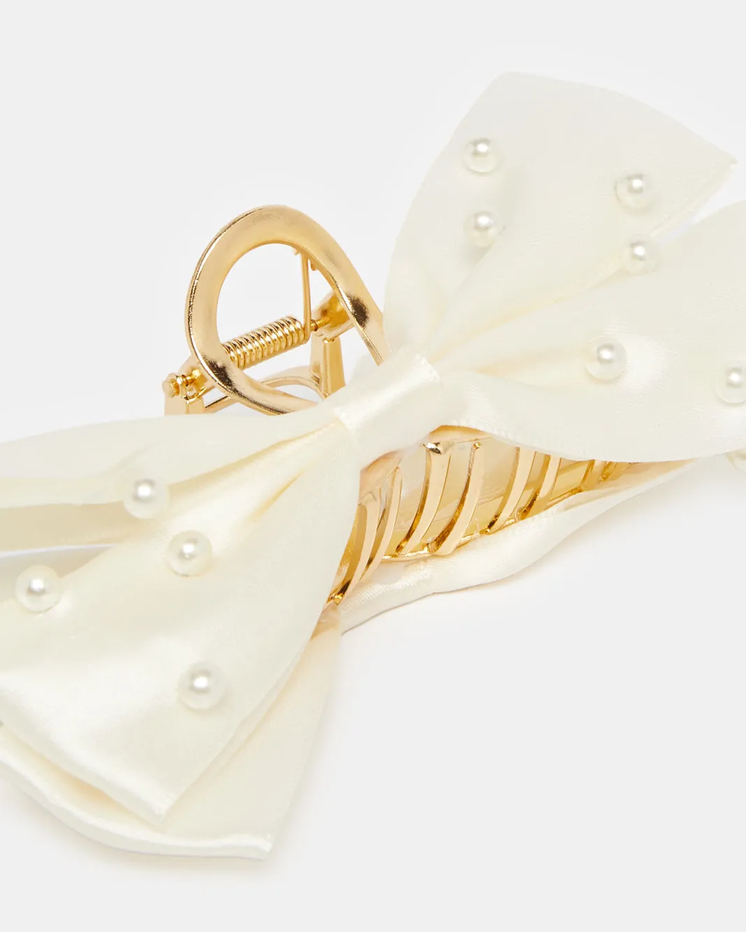 Women White And Gold Hair Claw sold by Redtag product image thumbnail 3