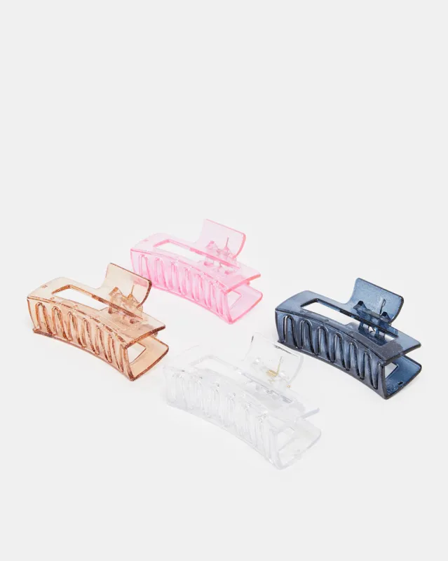Women Assorted Hair Claw (4 Piece) sold by Redtag