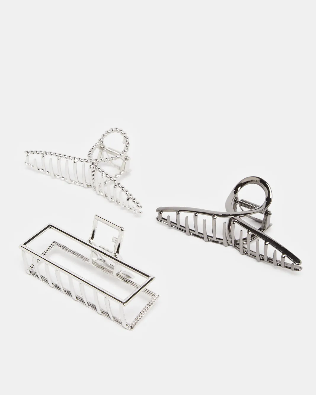 Women Silver Hair Claw (3 Piece) sold by Redtag