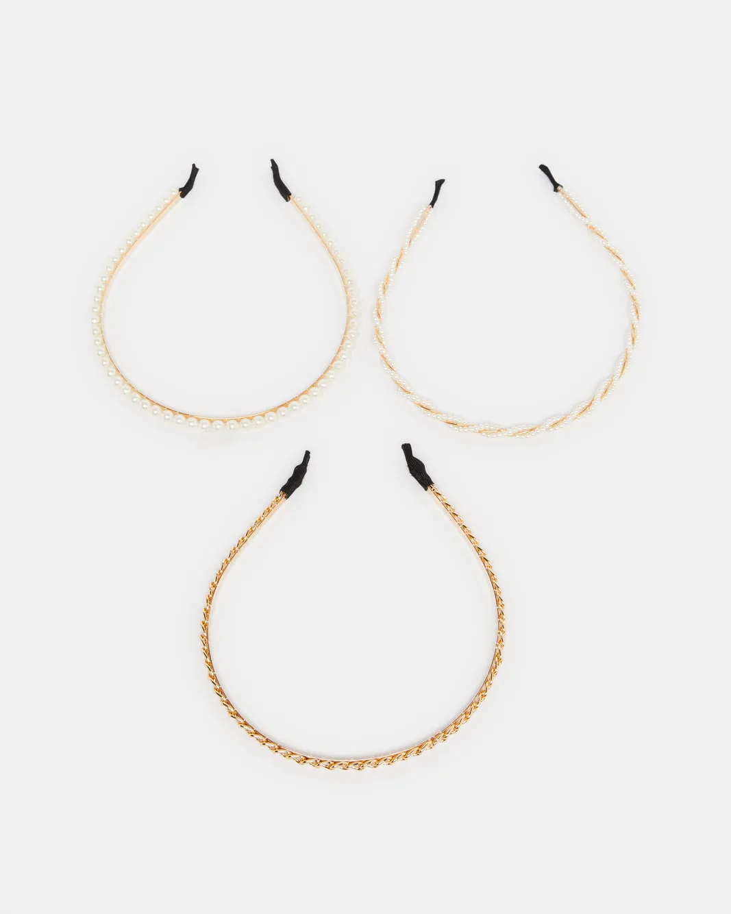 Women Assorted Solid Headband Set (Pack of 3) sold by Redtag