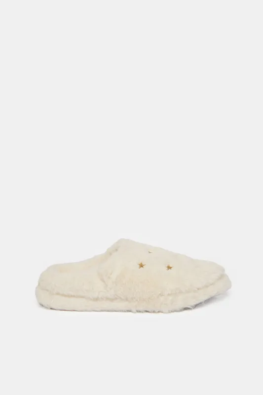 Women Beige Closed Toe Slipper sold by Redtag