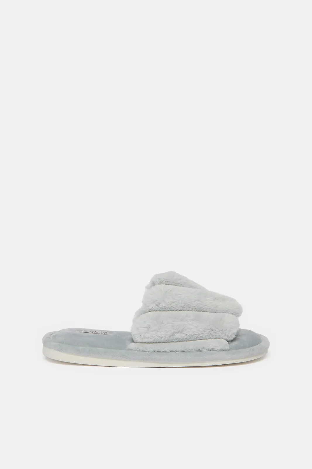 Women Grey Stitched Detail Slipper sold by Redtag