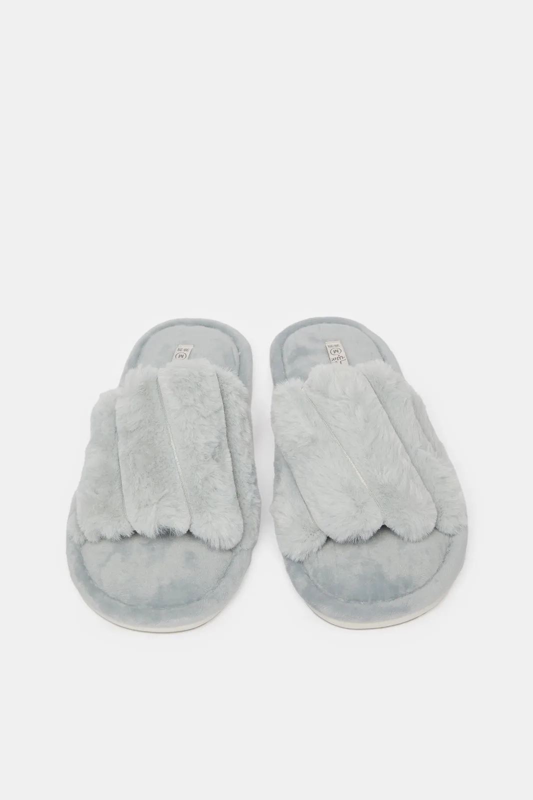 Women Grey Stitched Detail Slipper sold by Redtag product image thumbnail 2