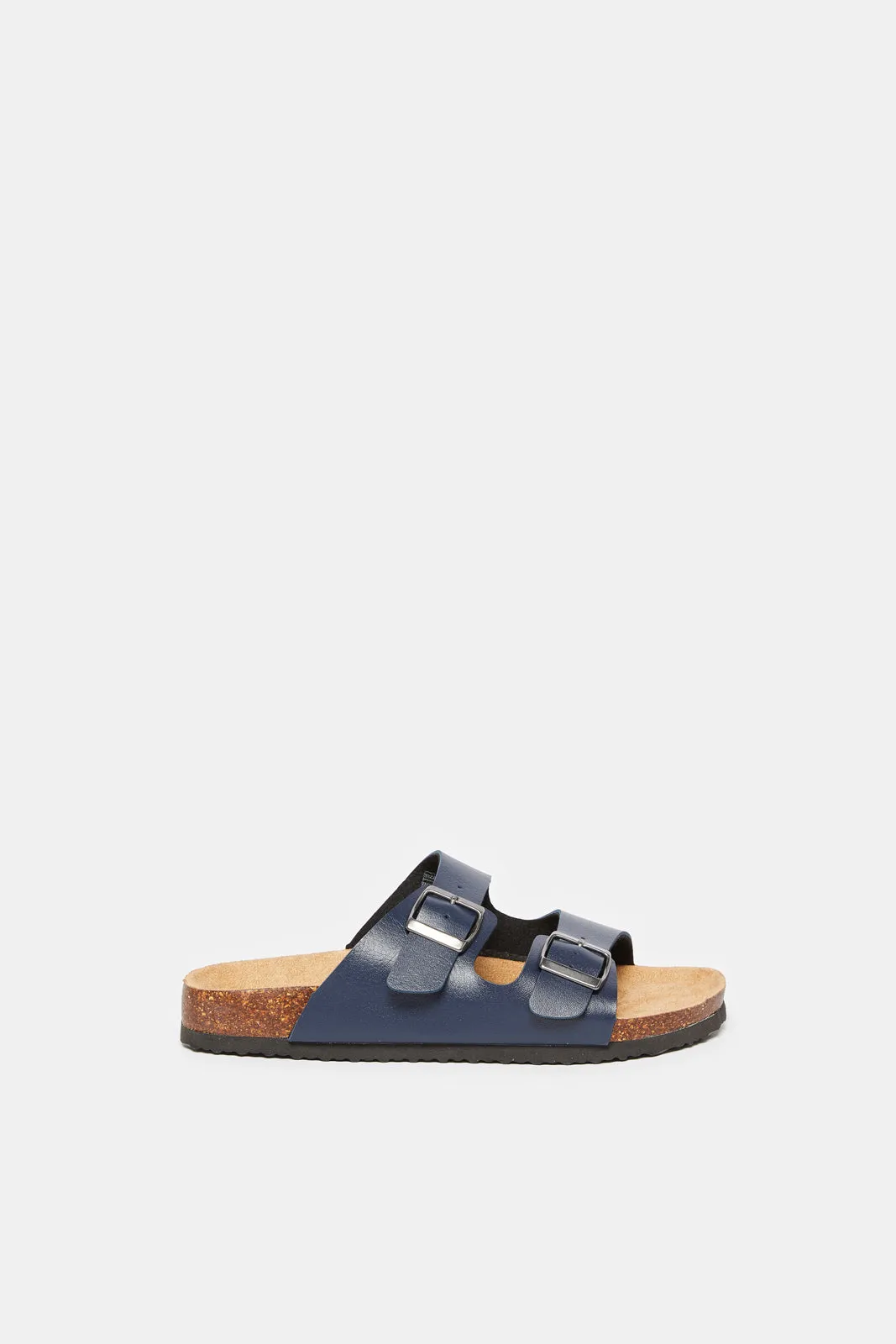 Senior Boys Navy Cork Sandals sold by Redtag