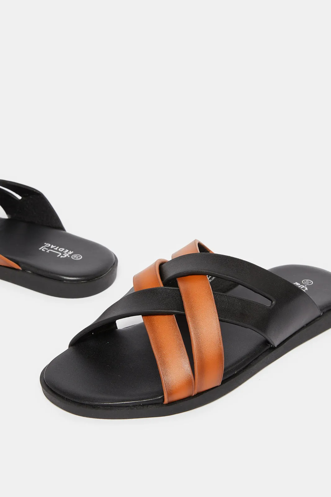 Senior Boys Black Cork Sandals sold by Redtag product image thumbnail 3