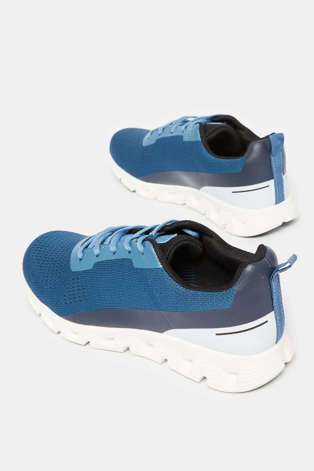 Senior Boys Blue Fly knit Trainer sold by Redtag product image thumbnail 4