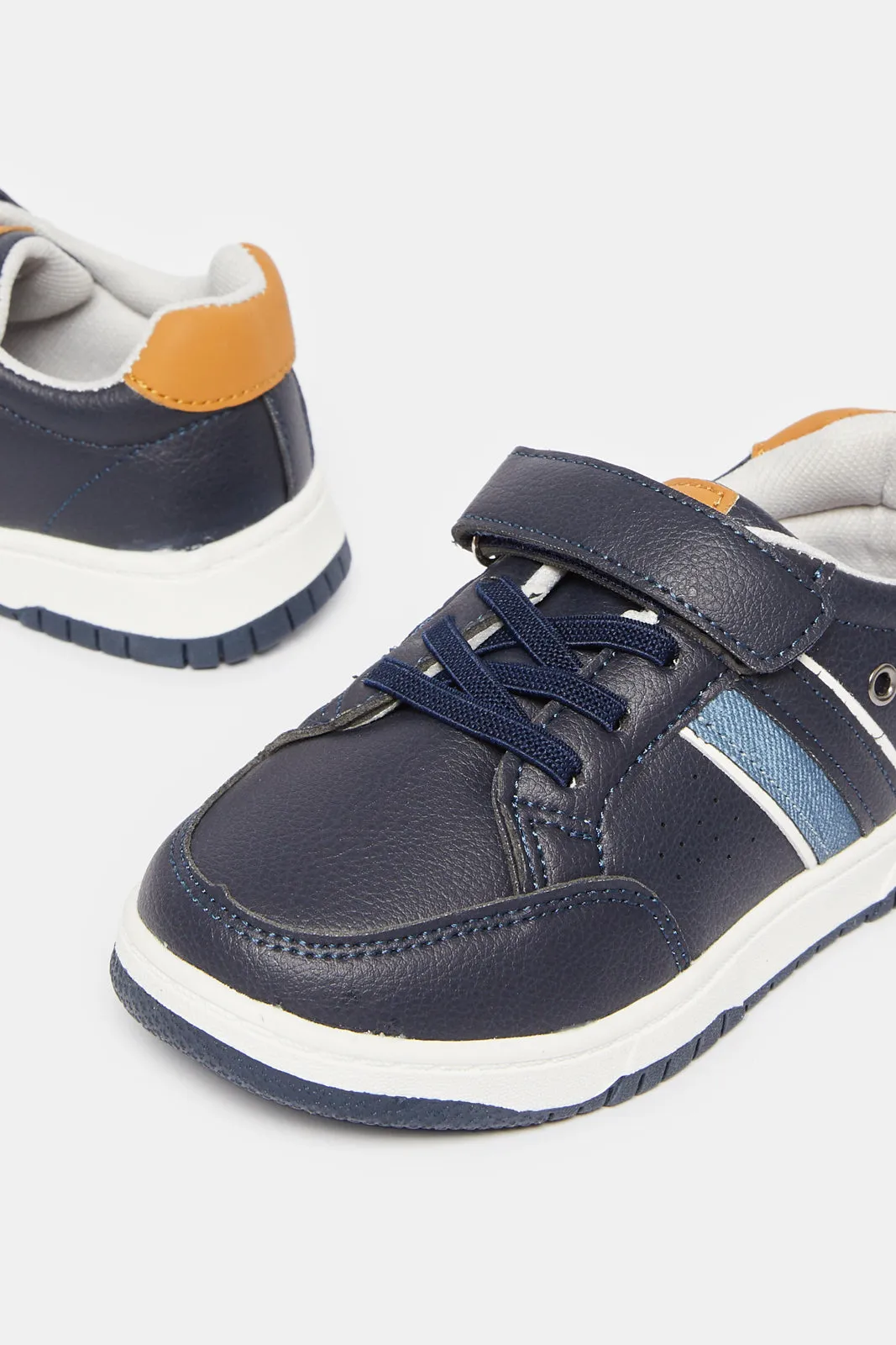 Boys Navy Material Block Sneakers sold by Redtag product image thumbnail 3