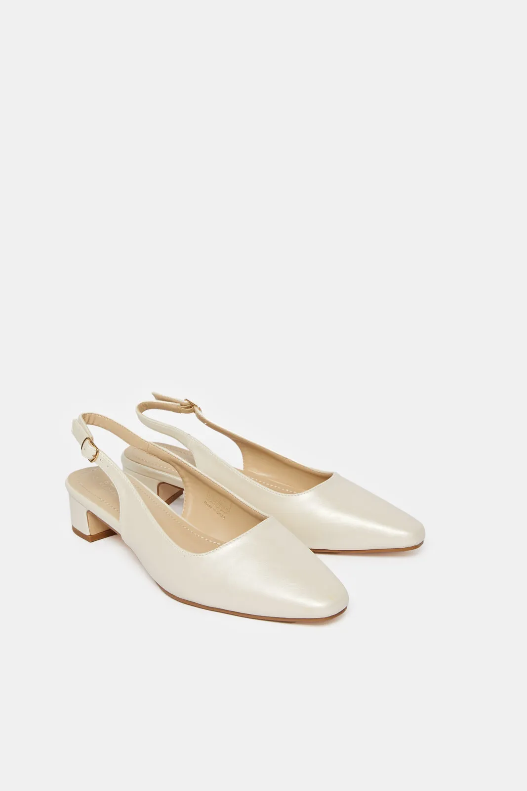 Women Cream Slingback Mule sold by Redtag product image thumbnail 2