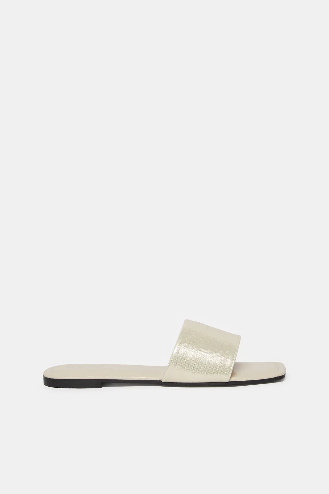 Women Silver Textured Mule sold by Redtag