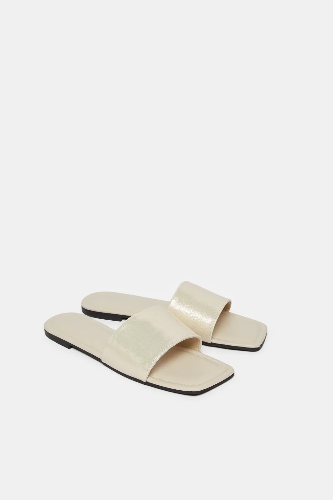 Women Silver Textured Mule sold by Redtag product image thumbnail 2