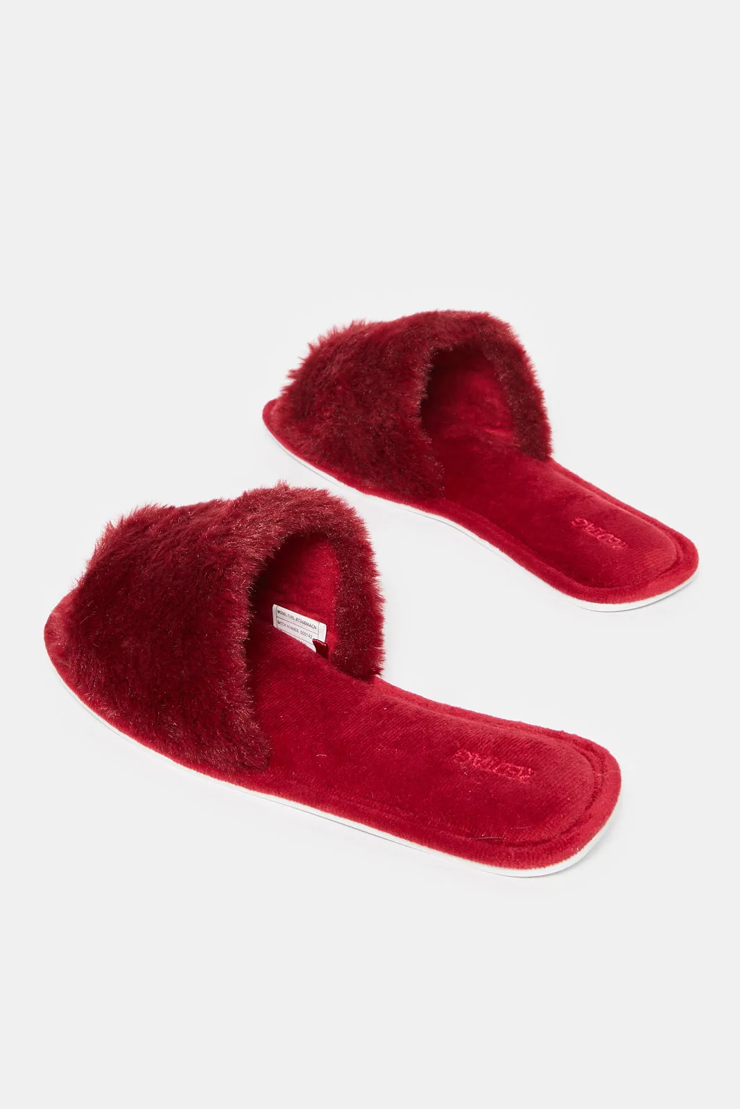 Women Burgundy Classic Slipper sold by Redtag product image thumbnail 4