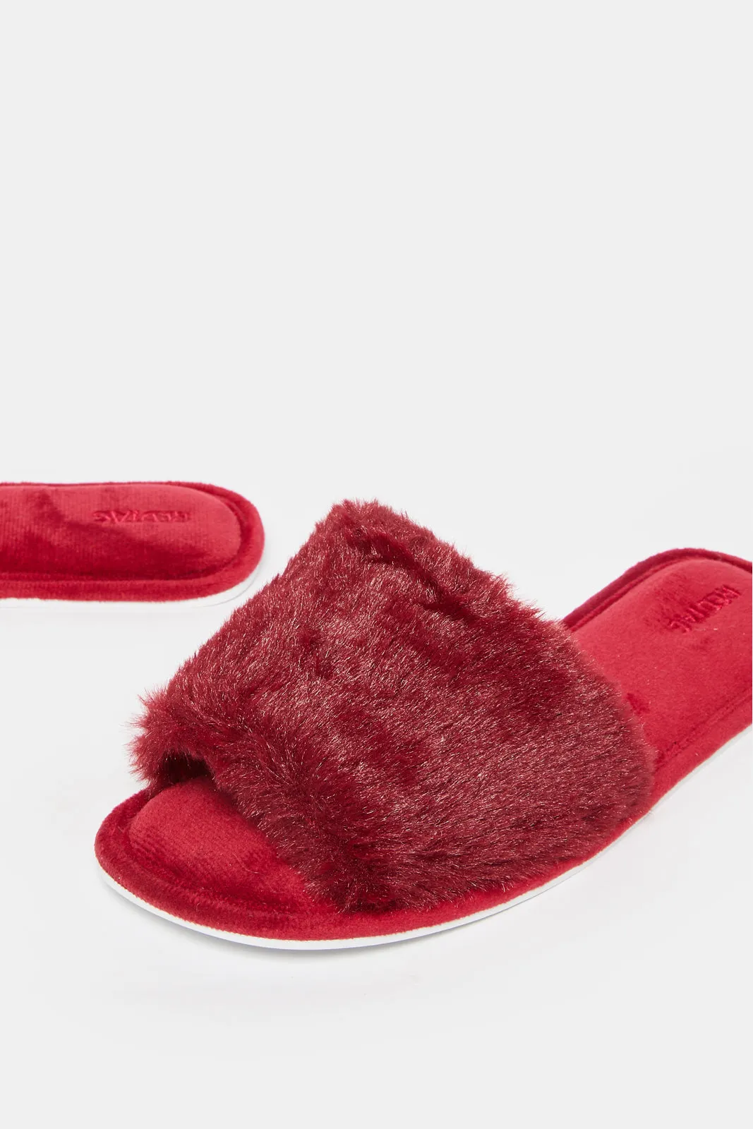 Women Burgundy Classic Slipper sold by Redtag product image thumbnail 3